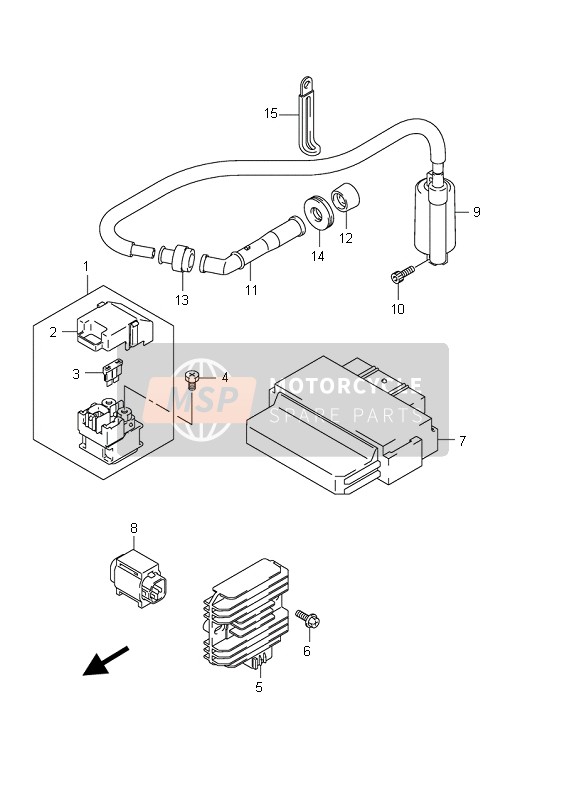 Suzuki AN400(A)(ZA) BURGMAN 2011 Electrical for a 2011 Suzuki AN400(A)(ZA) BURGMAN